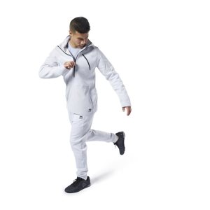 Bluza Z Kapturem Męskie Reebok Training Supply Control Głęboka Szare PL 05OJYFS